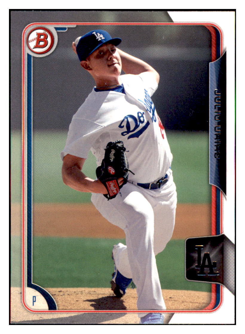 2015 Bowman Julio Urias Los Angeles Dodgers #BP50 Baseball
card VSMP1BOV2 simple Xclusive Collectibles