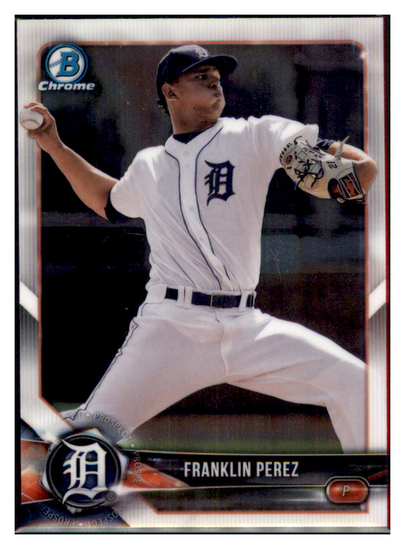 2018 Bowman Chrome Franklin Perez Detroit Tigers #BCP185 Baseball card VSMP1BOV2 simple Xclusive Collectibles