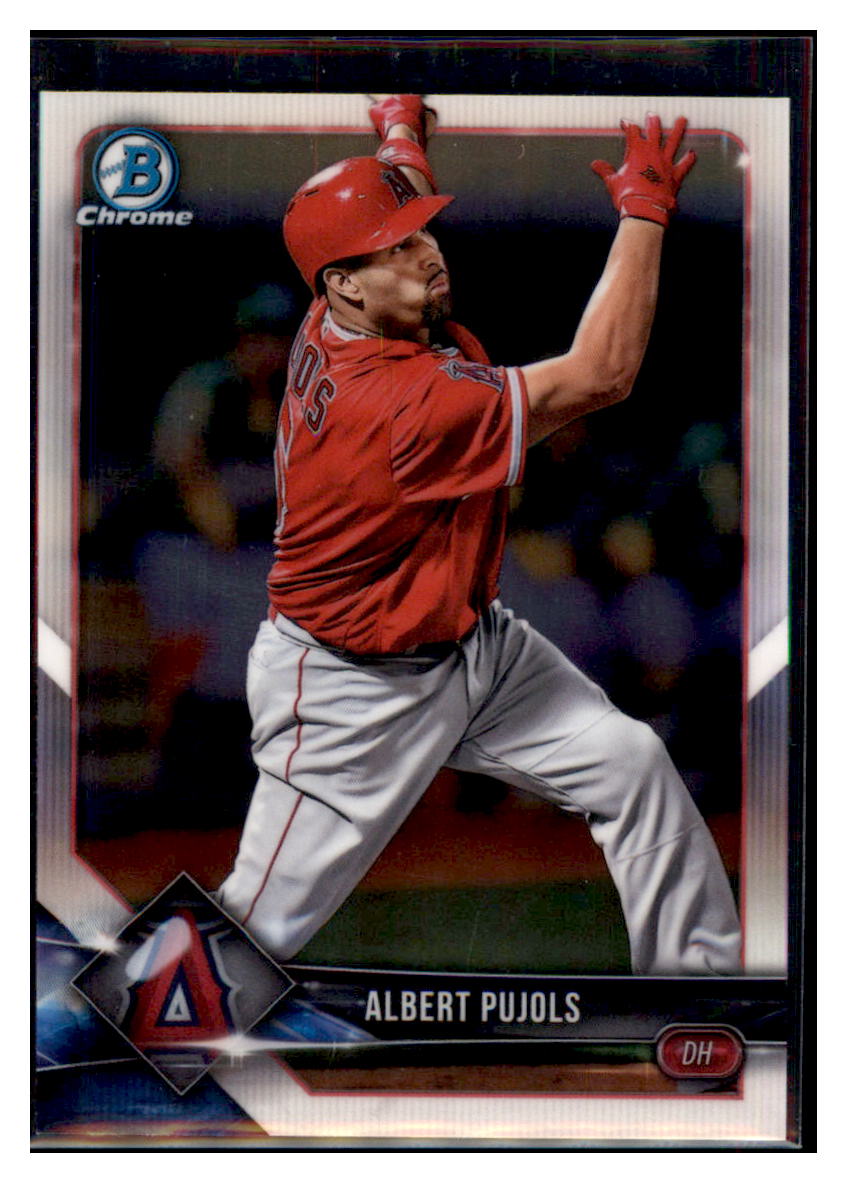 2018 Bowman Chrome Albert Pujols Los Angeles Angels #29 Baseball card VSMP1BOV2 simple Xclusive Collectibles