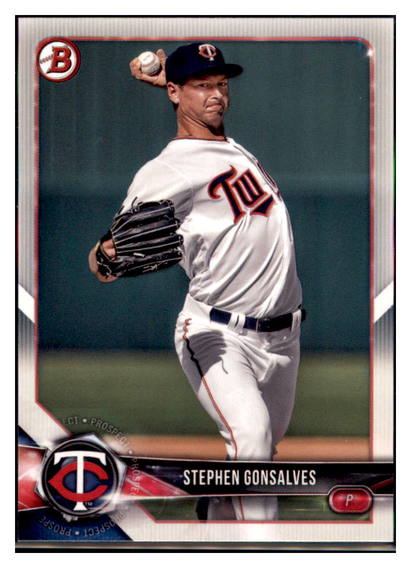 2018 Bowman Stephen Gonsalves Minnesota Twins #BP90 Baseball card   VSMP1BOV2 simple Xclusive Collectibles