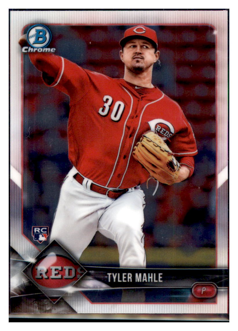 2018 Bowman Chrome Tyler Mahle Cincinnati Reds #41 Baseball card VSMP1BOV2 simple Xclusive Collectibles
