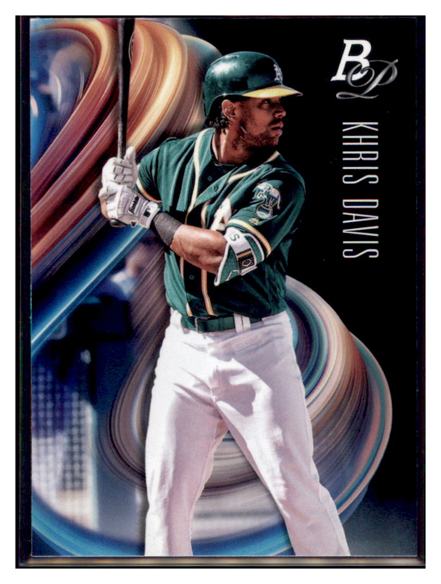 2018 Bowman Platinum Khris Davis Oakland Athletics #55 Baseball card VSMP1BOV2 simple Xclusive Collectibles