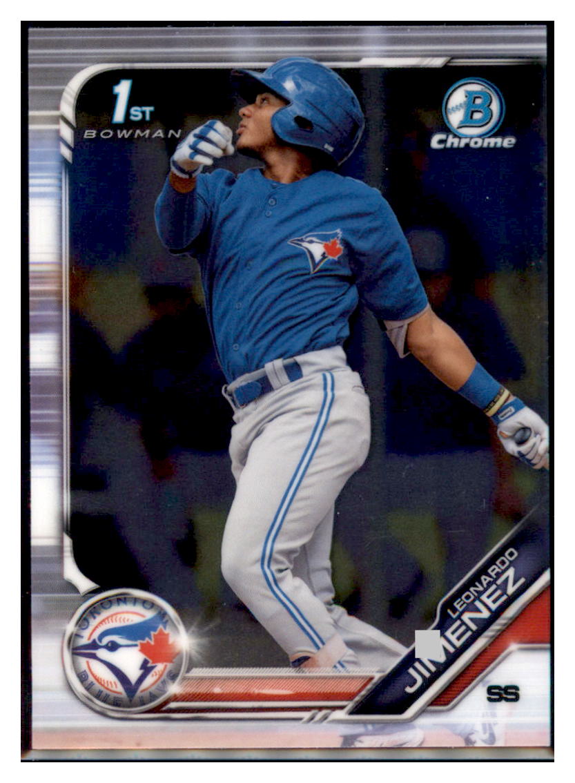 2019 Bowman Chrome Leonardo Jimenez    Toronto Blue Jays #BCP-180 Baseball
  card   VSMP1BOV2 simple Xclusive Collectibles   