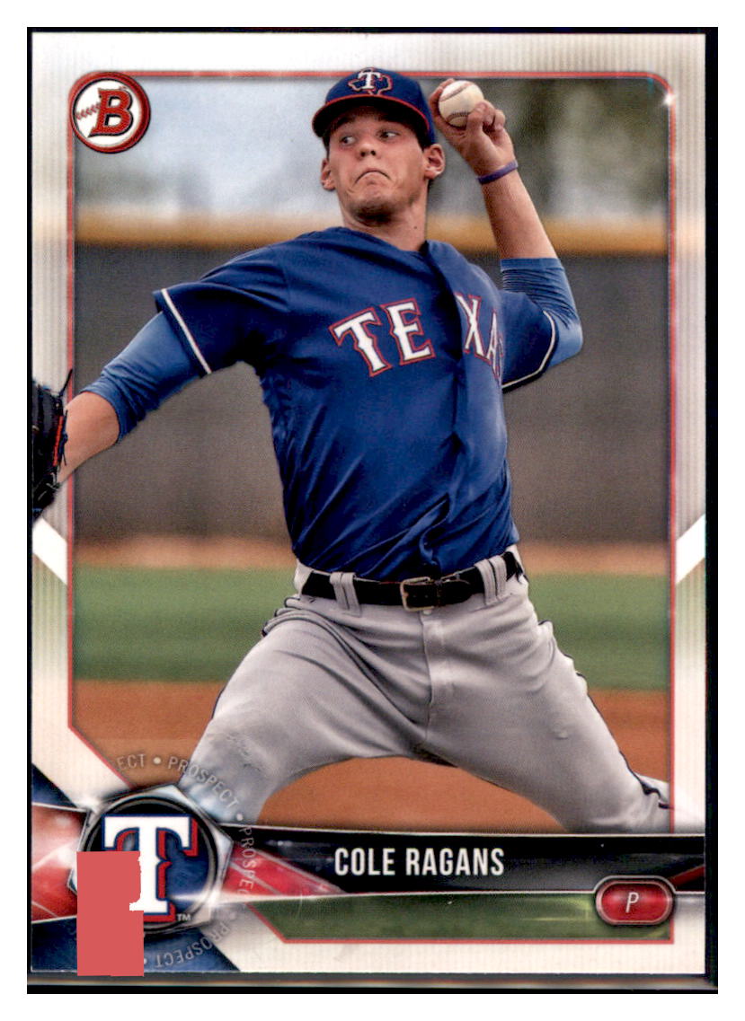 2018 Bowman Cole Ragans Texas Rangers #BP8 Baseball card VSMP1BOV2 simple Xclusive Collectibles