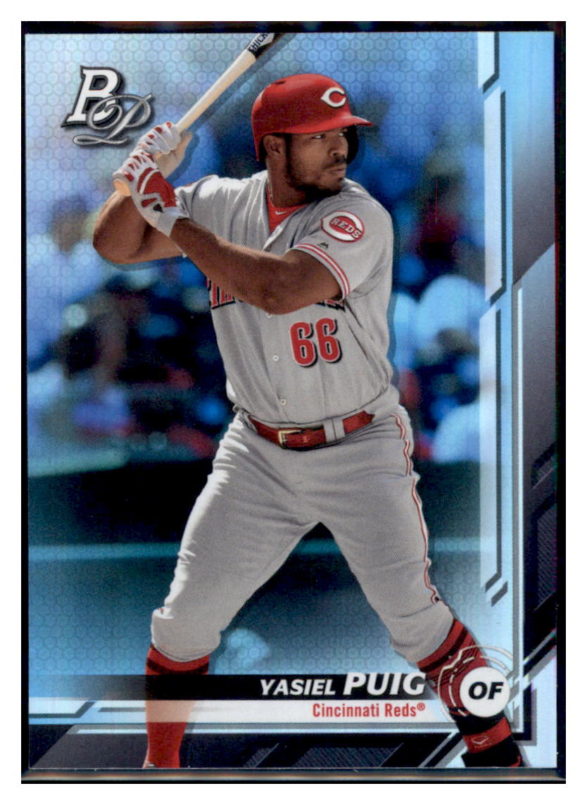 2019 Bowman Platinum Yasiel Puig Cincinnati Reds #81 Baseball card VSMP1BOV2 simple Xclusive Collectibles