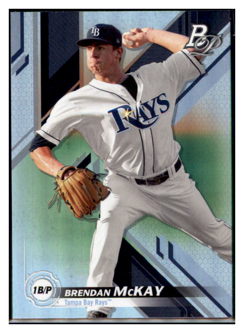 2019 Bowman Platinum Brendan McKay Tampa Bay Rays #TOP-85 Baseball card VSMP1BOV2 simple Xclusive Collectibles
