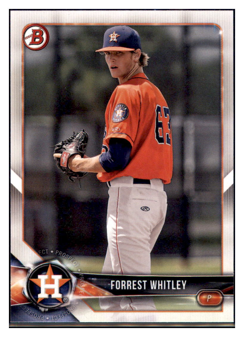 2018 Bowman Forrest Whitley Houston Astros #BP147 Baseball card VSMP1BOV2 simple Xclusive Collectibles