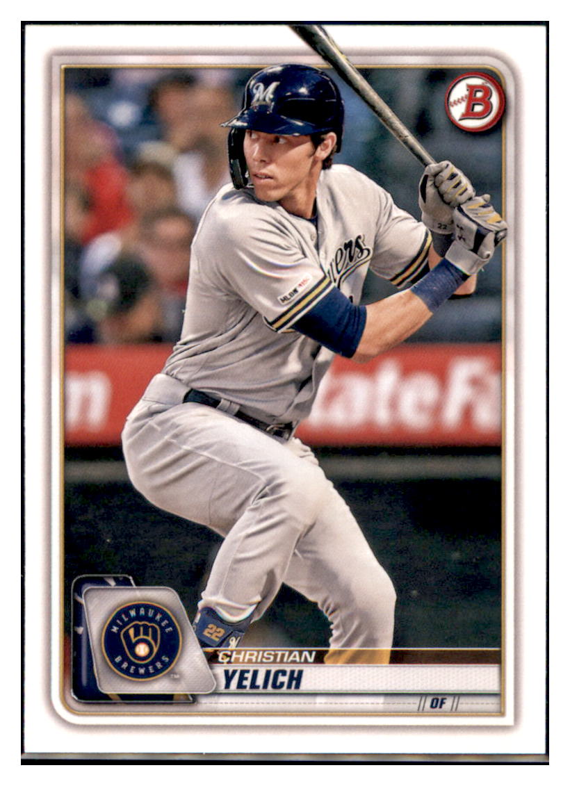 2020 Bowman Christian Yelich    Milwaukee Brewers #100 Baseball card   VSMP1BOV2 simple Xclusive Collectibles