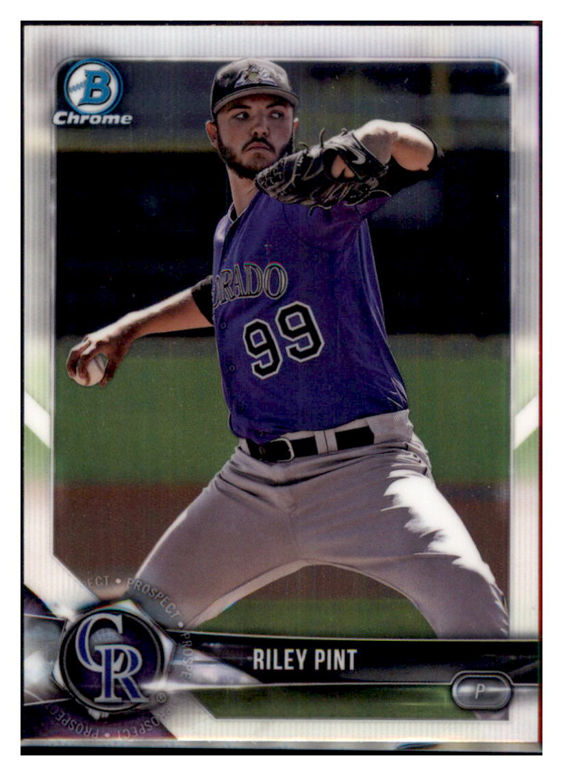 2018 Bowman Chrome Riley Pint Colorado Rockies #BCP219 Baseball
  card   VSMP1BOV2 simple Xclusive Collectibles