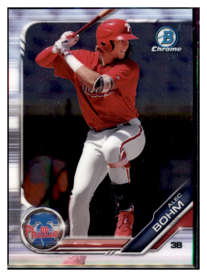 2019 Bowman Chrome Alec Bohm Philadelphia Phillies #BCP-163 Baseball
  card   VSMP1BOV2 simple Xclusive Collectibles
