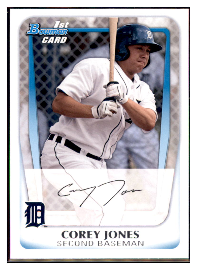 2011 Bowman Corey Jones Detroit Tigers #BP43 Baseball card VSMP1BOV2 simple Xclusive Collectibles