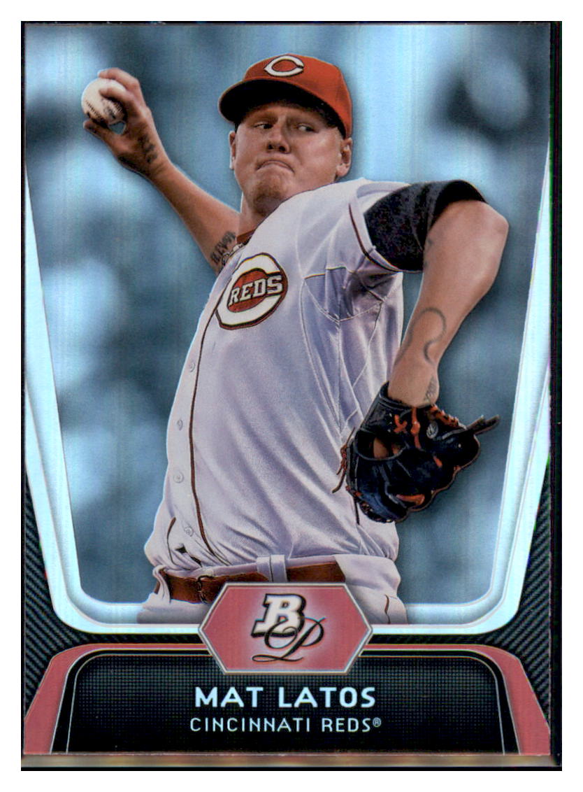 2012 Bowman Platinum Mat Latos Cincinnati Reds #94 Baseball card VSMP1BOV2 simple Xclusive Collectibles