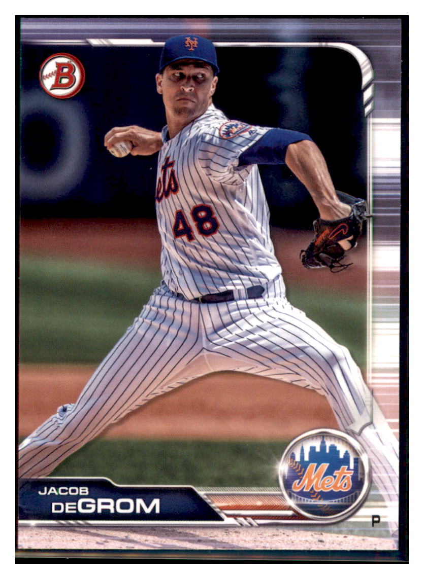 2019 Bowman Jacob deGrom New York Mets #100 Baseball card VSMP1BOV2 simple Xclusive Collectibles