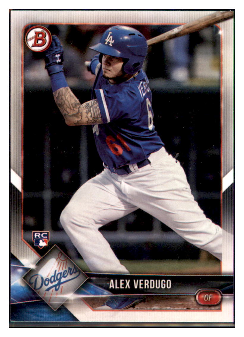 2018 Bowman Alex Verdugo Los Angeles Dodgers #72 Baseball
card VSMP1BOV2 simple Xclusive Collectibles