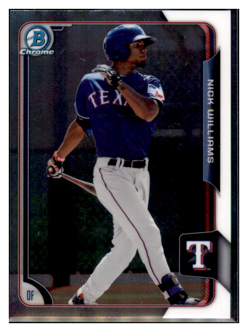 2015 Bowman Chrome Nick Williams Texas Rangers #BCP107 Baseball card   VSMP1BOV2 simple Xclusive Collectibles