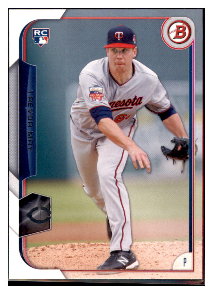2015 Bowman Trevor May Minnesota Twins #140 Baseball card VSMP1BOV2 simple Xclusive Collectibles
