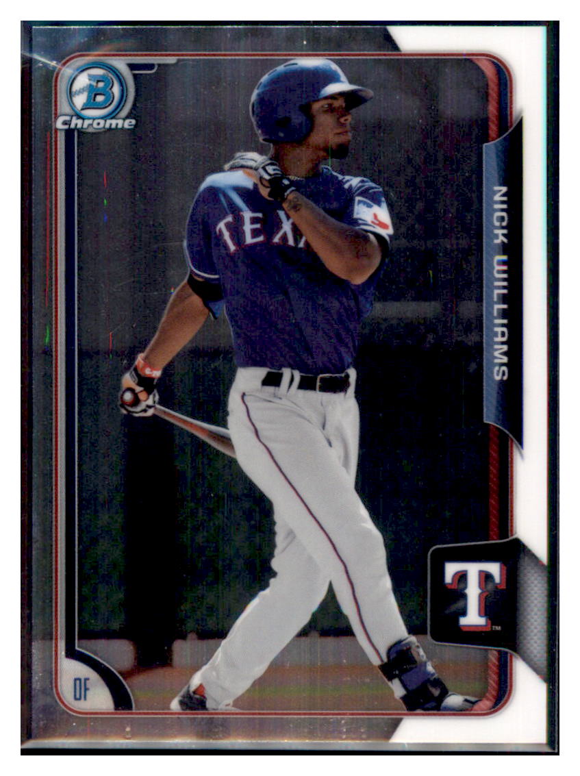 2015 Bowman Nick Williams    Texas Rangers #BCP107 Baseball card   VSMP1BOV2 simple Xclusive Collectibles