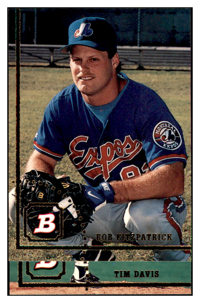 1994 Bowman Rob
Fitzpatrick RC Montreal Expos
Baseball Card BOWV3 simple Xclusive Collectibles