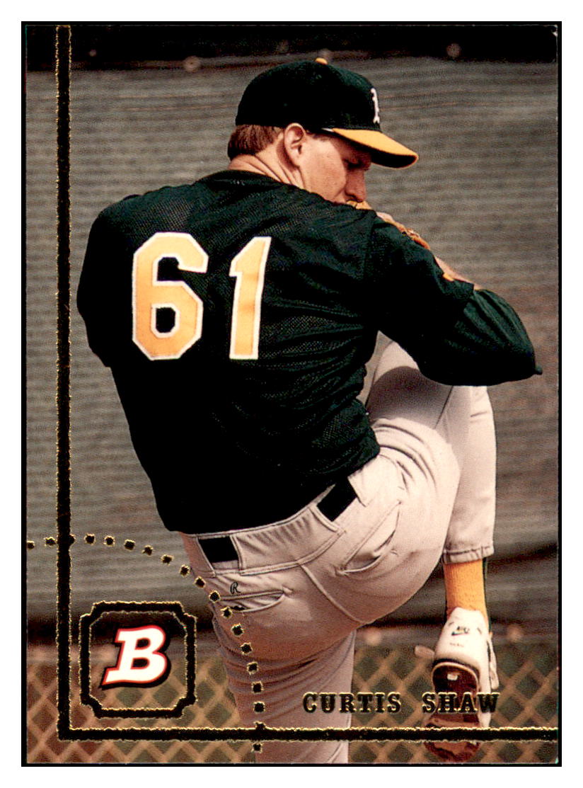 1994 Bowman Curtis Shaw Oakland Athletics Baseball Card BOWV3 simple Xclusive Collectibles
