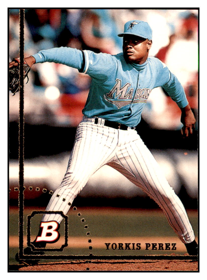1994 Bowman Yorkis
Perez Florida Marlins Baseball Card
BOWV3 simple Xclusive Collectibles
