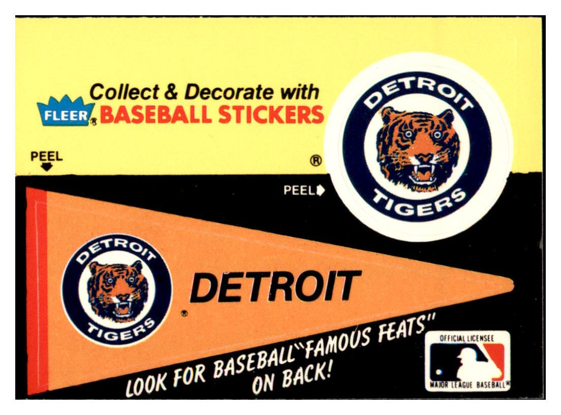1986 Fleer Detroit Tigers Pennant VAR Team Stickers Texas
Rangers Baseball Card BOWV3 simple Xclusive Collectibles