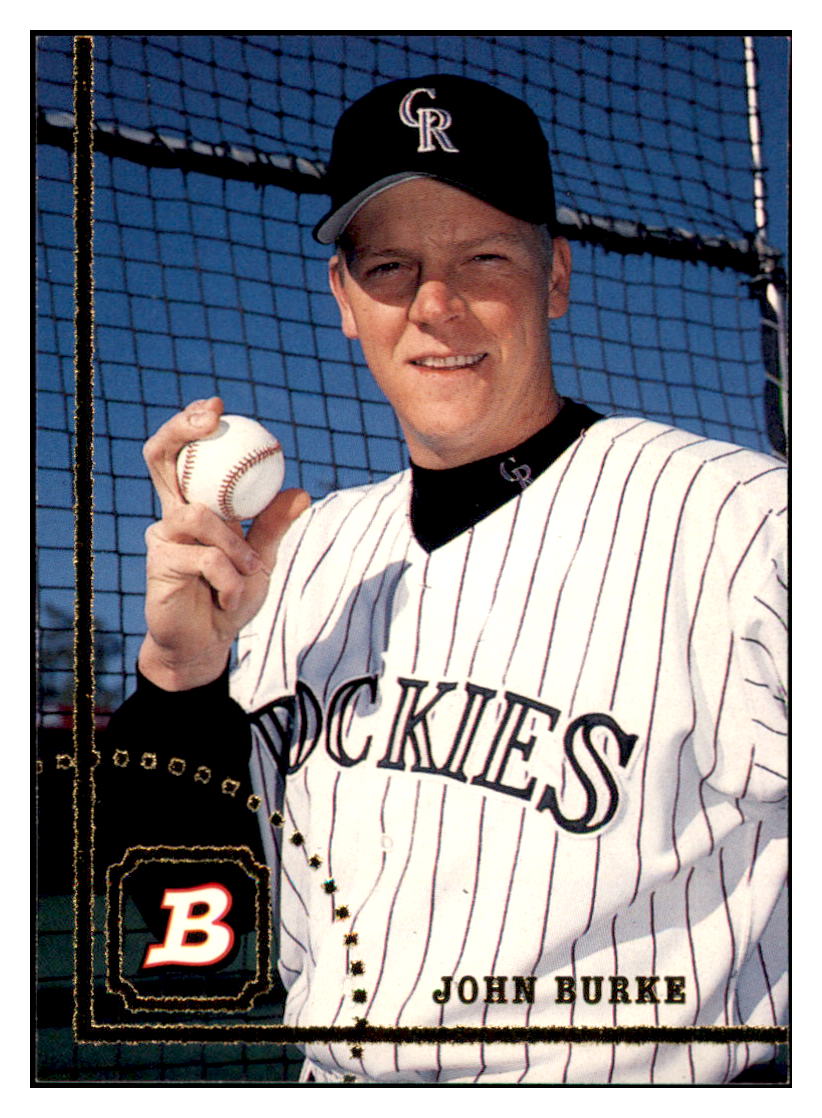 1994 Bowman John Burke Colorado Rockies Baseball Card BOWV3 simple Xclusive Collectibles