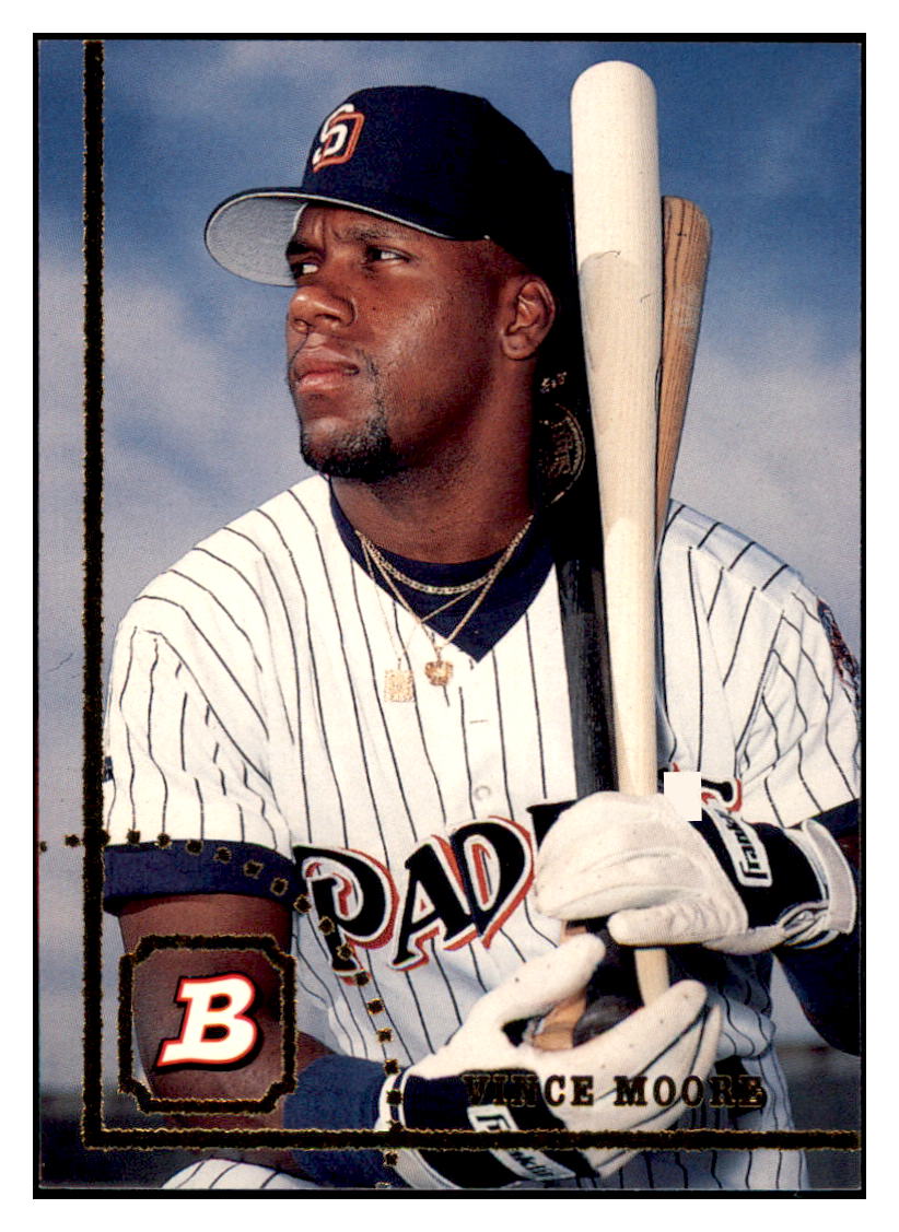 1994 Bowman Vince Moore San Diego Padres Baseball Card BOWV3 simple Xclusive Collectibles