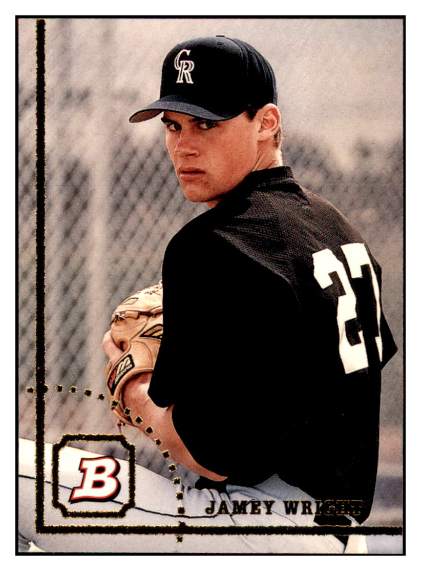 1994 Bowman Jamey
Wright RC Colorado Rockies Baseball
Card BOWV3 simple Xclusive Collectibles