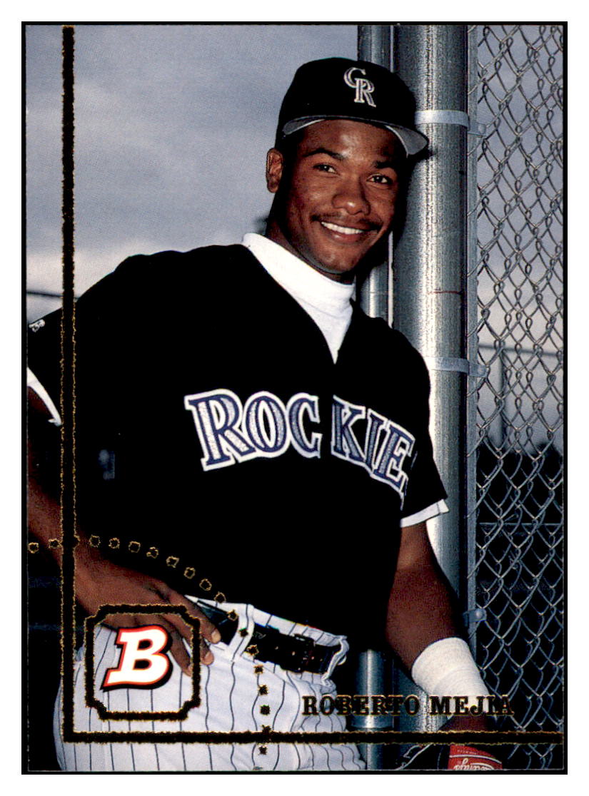 1994 Bowman Roberto
Mejia Colorado Rockies Baseball Card
BOWV3 simple Xclusive Collectibles