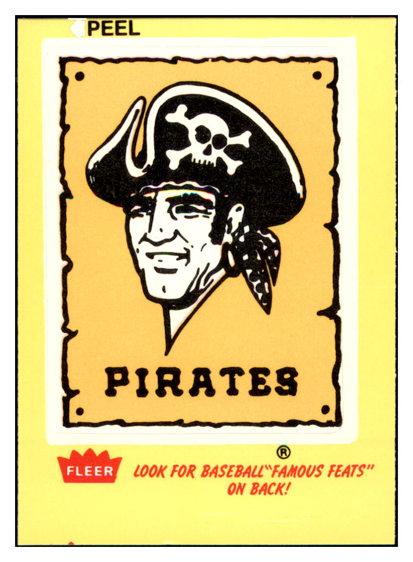 1983 Fleer Pittsburgh
  Pirates Logo VAR Team Stickers 
  Pittsburgh Pirates Baseball Card BOWV3 simple Xclusive Collectibles   