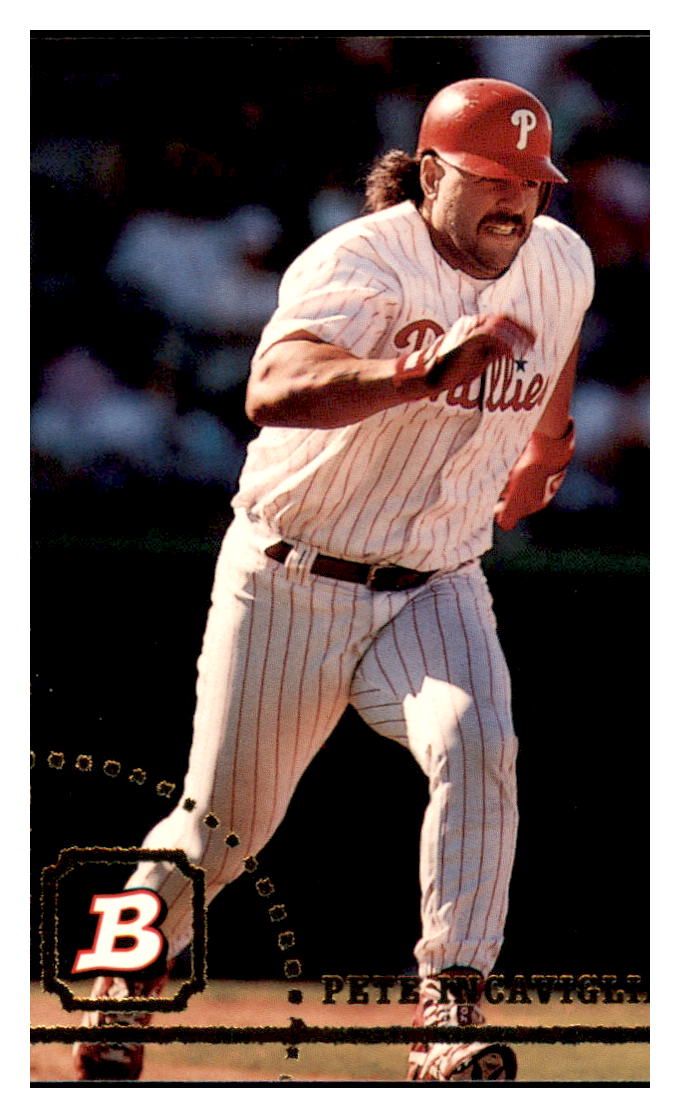 1994 Bowman Pete, Incaviglia Philadelphia Phillies, Baseball Card BOWV3
