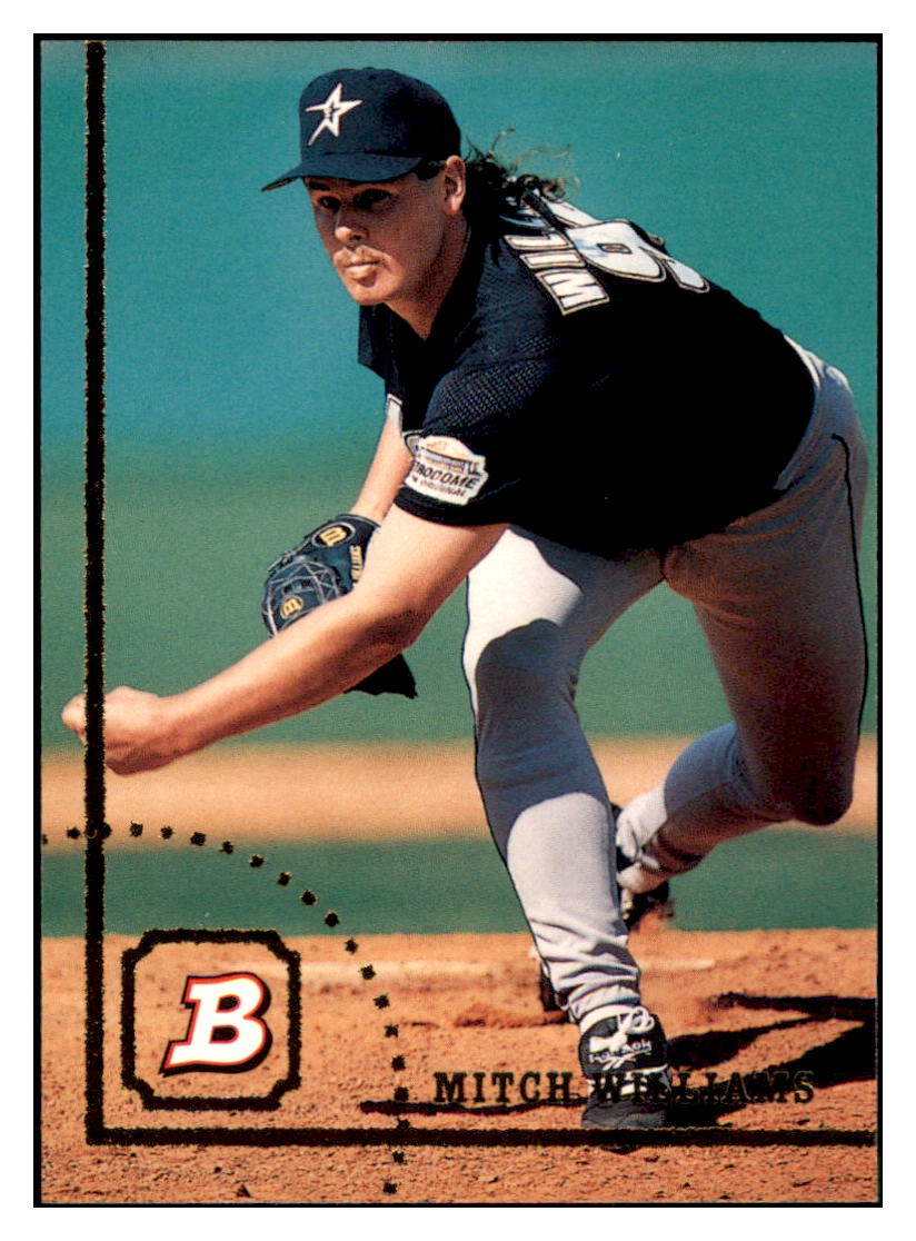 1994 Bowman Mitch Williams Houston Astros Baseball Card BOWV3