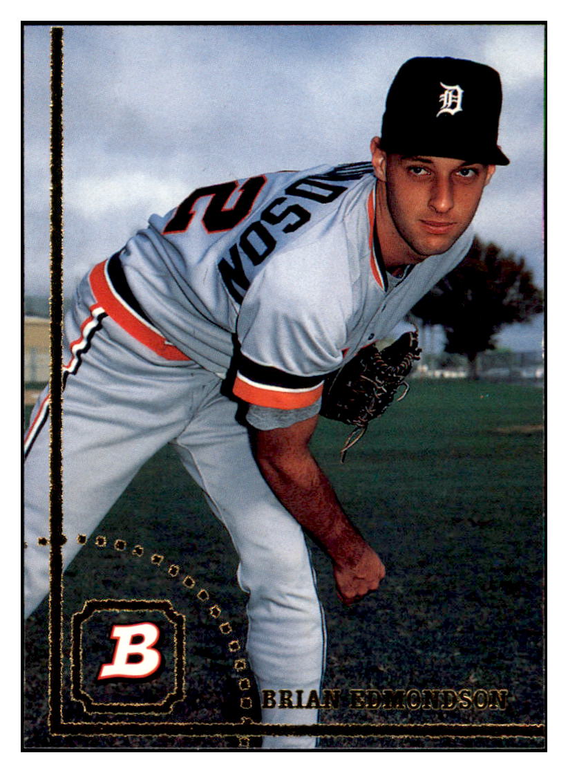 1994 Bowman Brian
Edmondson Detroit Tigers Baseball
Card BOWV3 simple Xclusive Collectibles