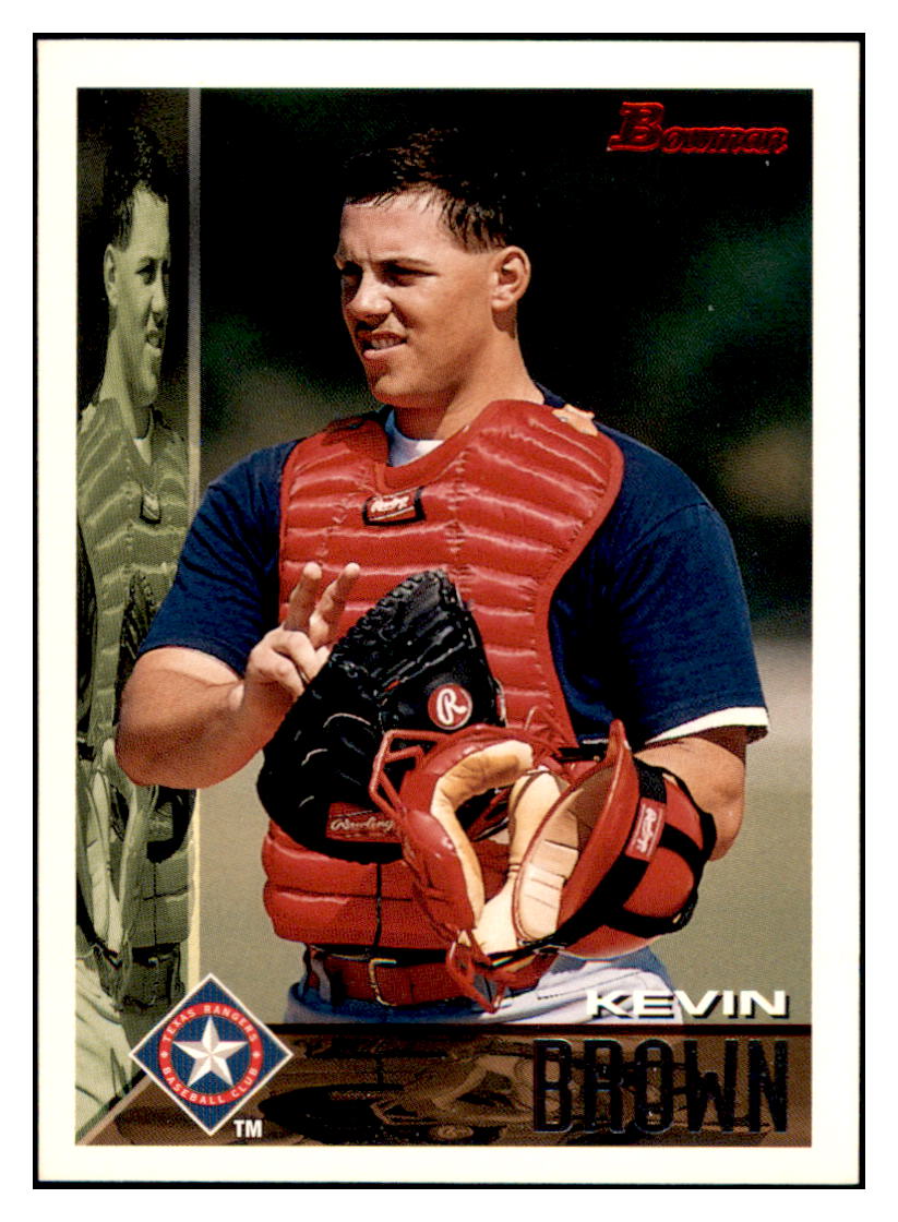1995 Bowman Kevin Brown Texas Rangers Baseball Card BOWV3 simple Xclusive Collectibles