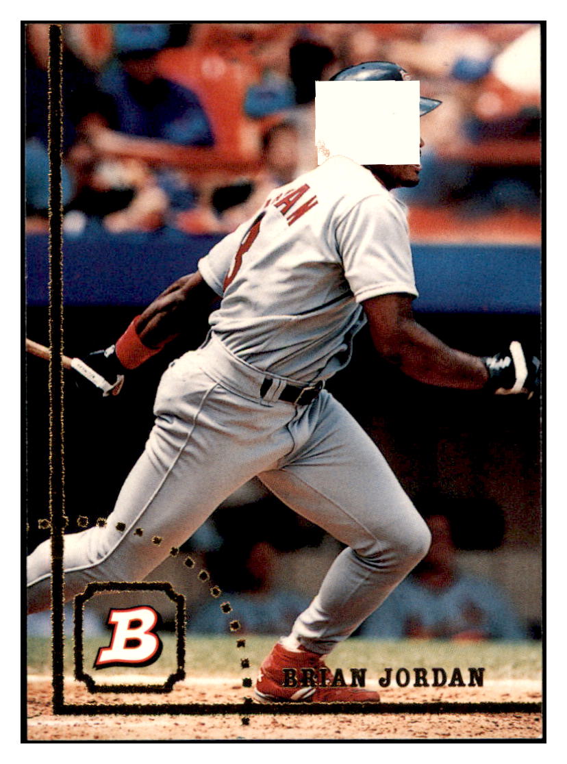 1994 Bowman Brian
Jordan St. Louis Cardinals Baseball
Card BOWV3 simple Xclusive Collectibles