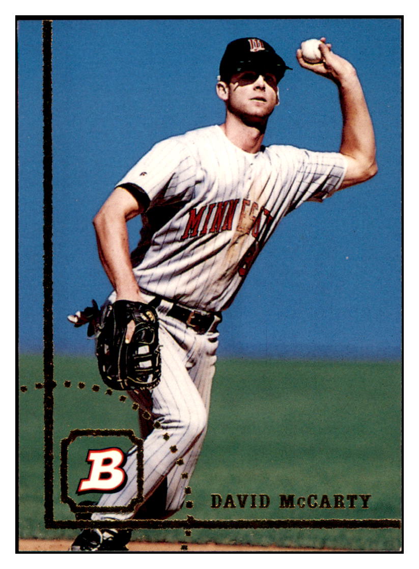 1994 Bowman David
  McCarty   Minnesota Twins Baseball Card
  BOWV3 simple Xclusive Collectibles