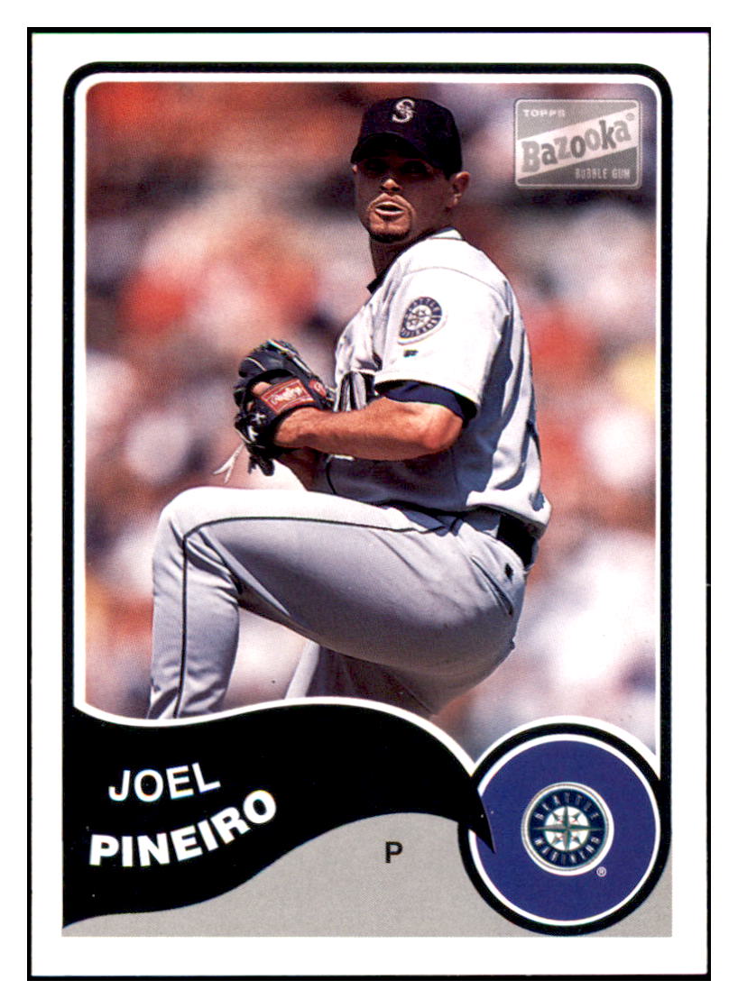 2003 Bazooka Joel
  Pineiro   Seattle Mariners Baseball
  Card BOWV3 simple Xclusive Collectibles