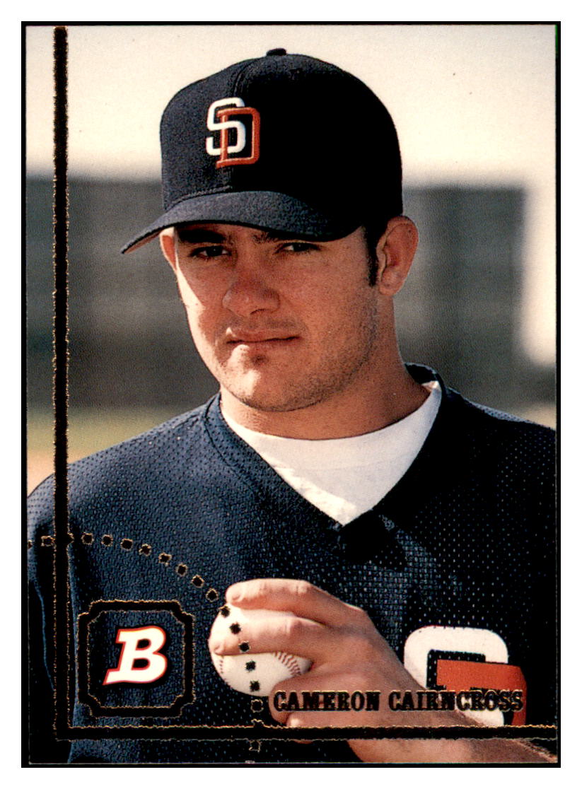 1994 Bowman Cameron
Cairncross San Diego Padres Baseball
Card BOWV3 simple Xclusive Collectibles
