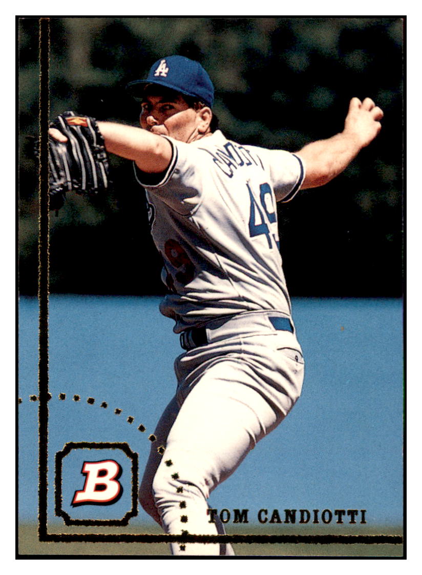 1994 Bowman Tom
Candiotti Los Angeles Dodgers
Baseball Card BOWV3 simple Xclusive Collectibles
