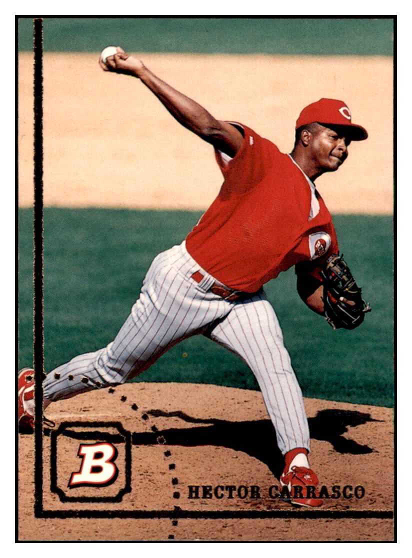 1994 Bowman Hector
Carrasco Cincinnati Reds Baseball
Card BOWV3 simple Xclusive Collectibles