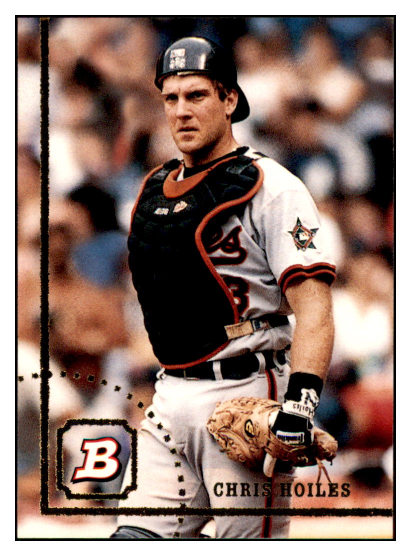 1994 Bowman Chris
Hoiles Baltimore Orioles Baseball
Card BOWV3 simple Xclusive Collectibles