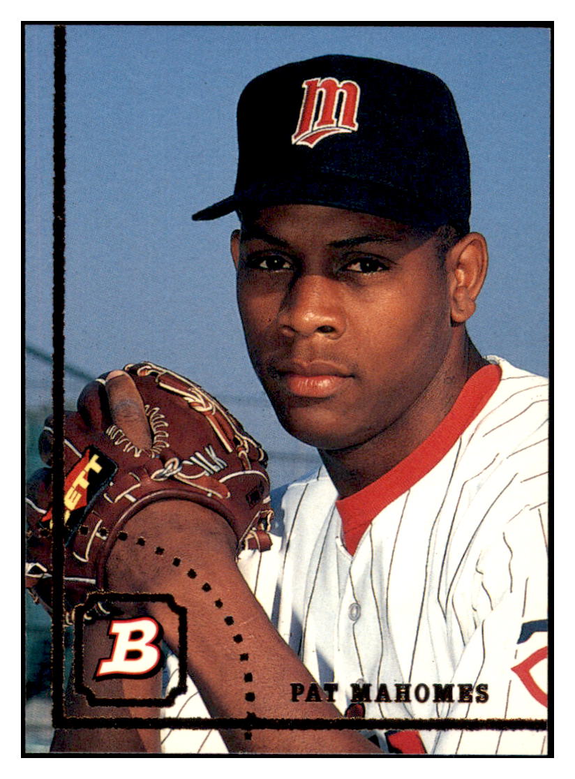 1994 Bowman Pat Mahomes   Minnesota Twins Baseball Card BOWV3 simple Xclusive Collectibles