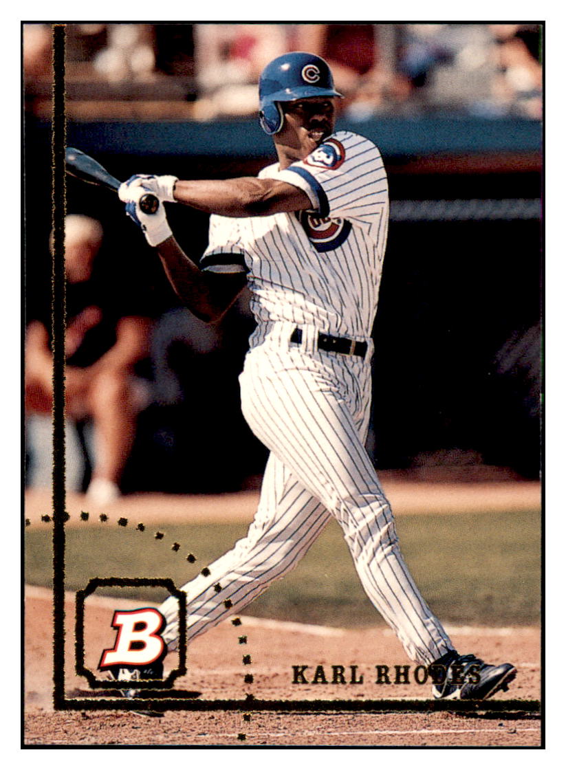 1994 Bowman Karl Rhodes Chicago Cubs Baseball Card BOWV3 simple Xclusive Collectibles