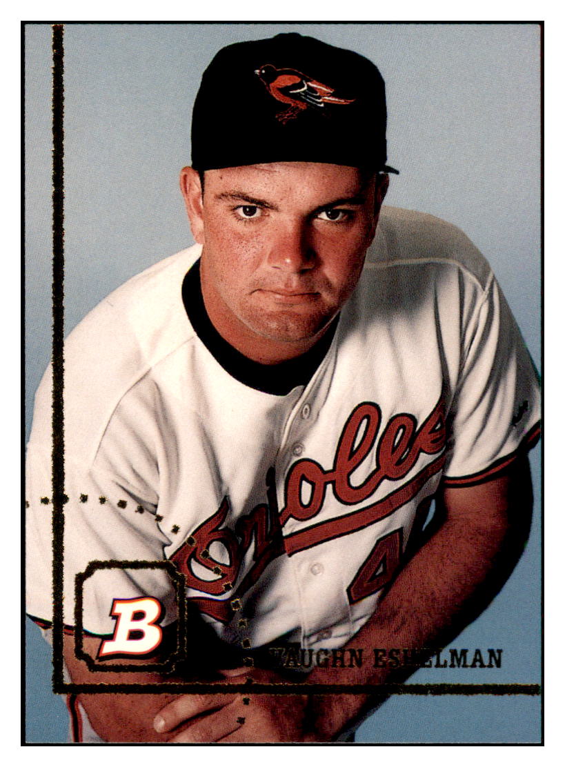 1994 Bowman Vaughn
Eshelman Baltimore Orioles Baseball
Card BOWV3 simple Xclusive Collectibles