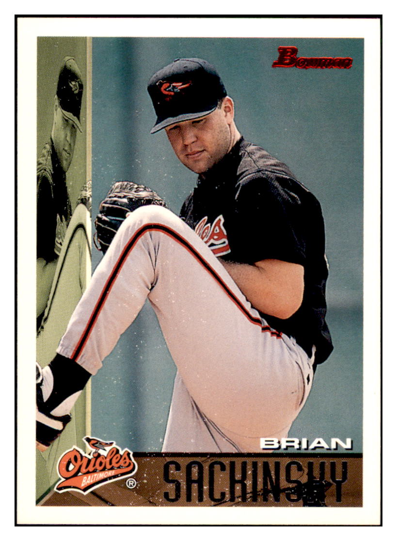 1995 Bowman Brian
Sackinsky Baltimore Orioles Baseball
Card BOWV3 simple Xclusive Collectibles