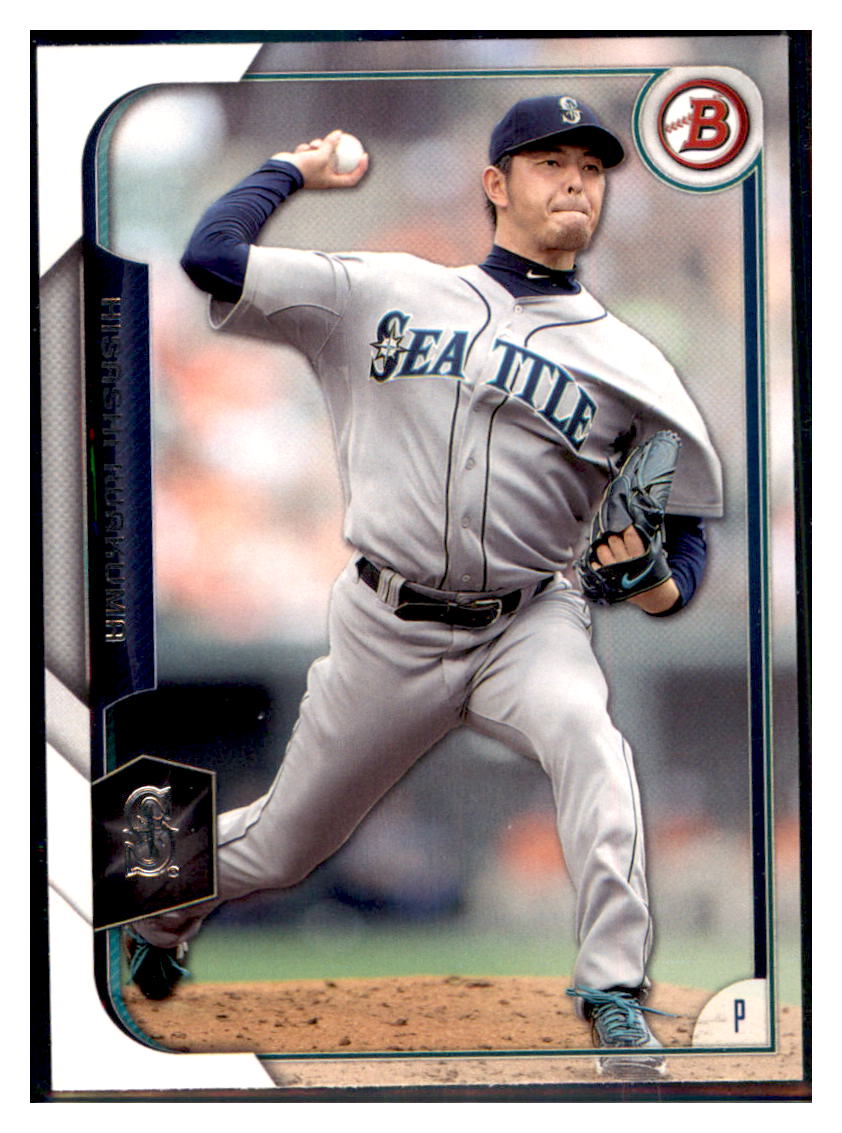 2015 Bowman Hisashi
  Iwakuma   Seattle Mariners Baseball
  Card BOWV3 simple Xclusive Collectibles
