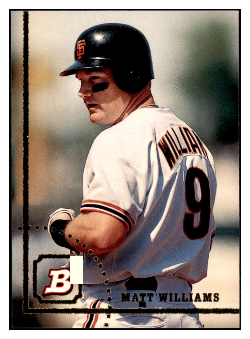 1994 Bowman Matt
Williams San Francisco Giants
Baseball Card BOWV3 simple Xclusive Collectibles