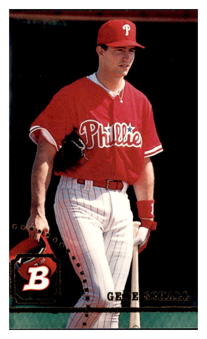 1994 Bowman Gene Schall   Philadelphia Phillies Baseball Card BOWV3 simple Xclusive Collectibles