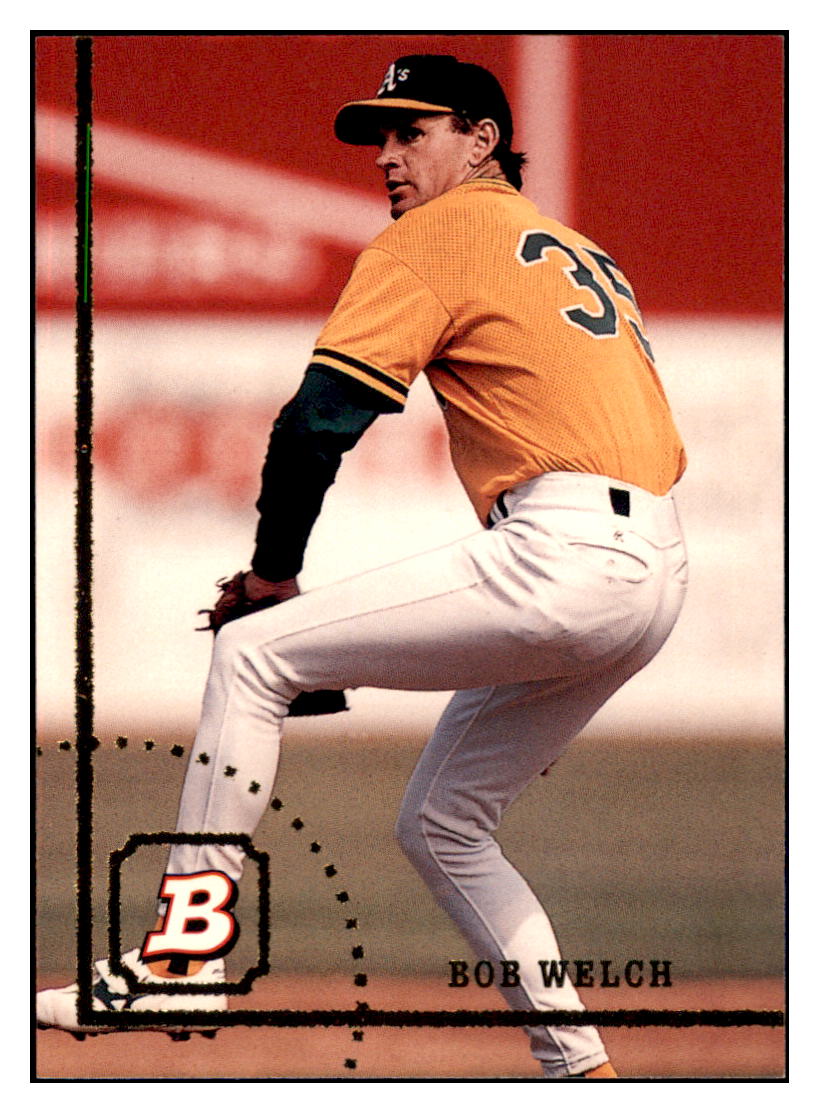 1994 Bowman Bob Welch Oakland Athletics Baseball Card BOWV3 simple Xclusive Collectibles