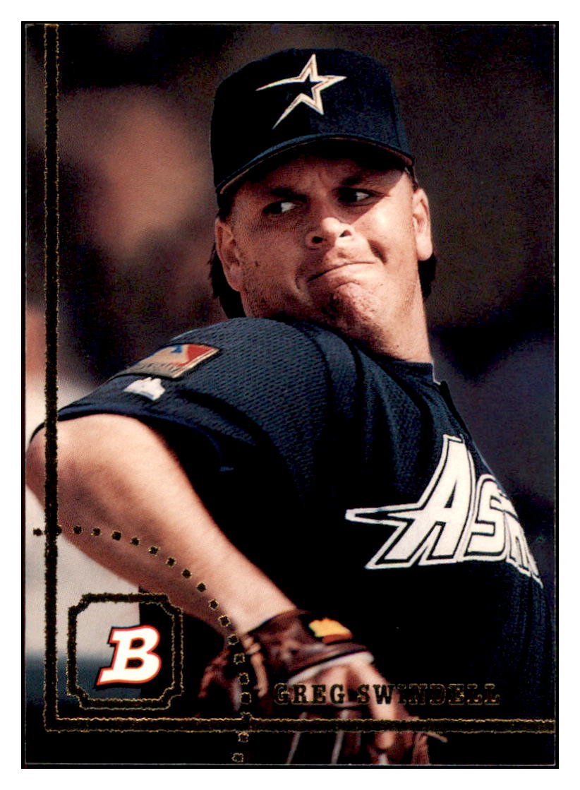 1994 Bowman Greg
  Swindell   Houston Astros Baseball Card
  BOWV3 simple Xclusive Collectibles   